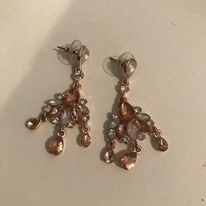 Cute rose gold dangle earrings